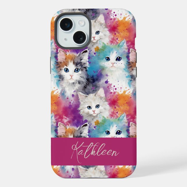 Cat Lover iPhone Case iPhone 15 Plus Hülle (Rückseite)