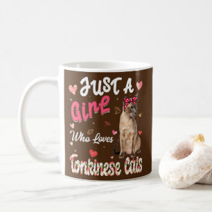 Cat Lover Just A Girl, der Tonkinese Katzen Liebe Kaffeetasse