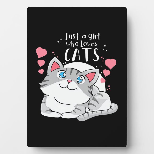 Cat Lover Just A Girl Who Lieben Cat Fotoplatte (Vorderseite)