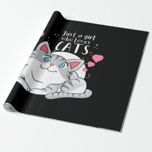 Cat Lover Just A Girl Who Lieben Cat Geschenkpapier