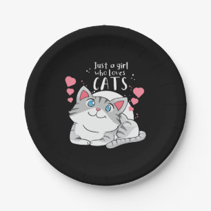 Cat Lover Just A Girl Who Lieben Cat Pappteller