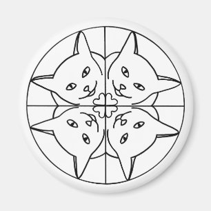 Cat Lover Kaleidoskop Cats Herz Magnete Magnet