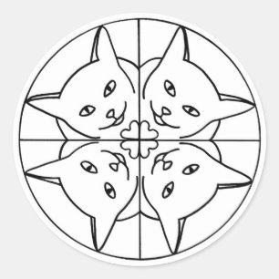 Cat Lover Kaleidoskop Katzen Herz Sticker