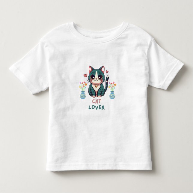 Cat Lover Kleinkind T-shirt (Vorderseite)