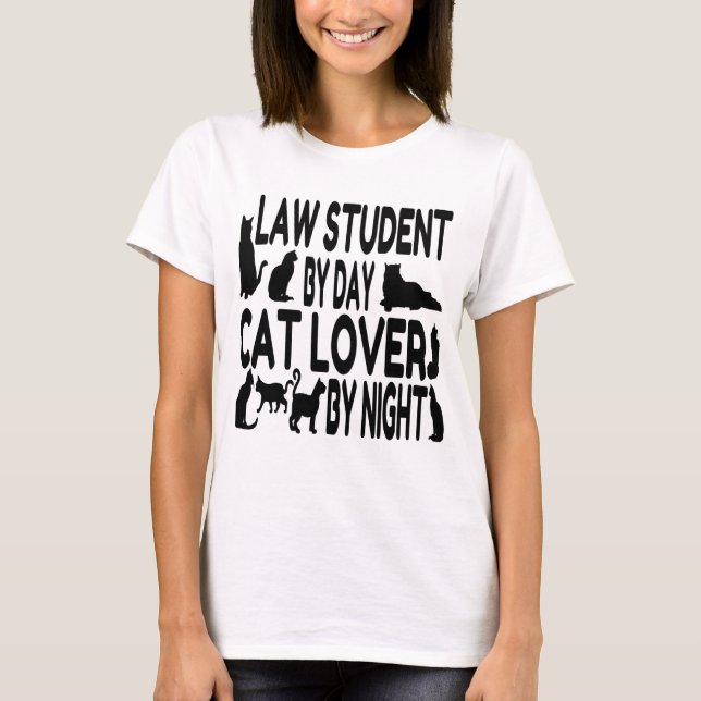 Cat Lover Law Student T-Shirt (Vorderseite)
