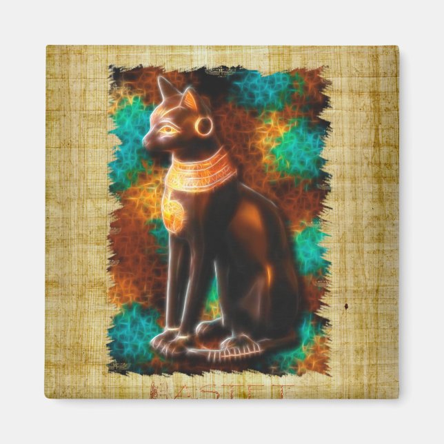 "CAT LOVER" Magnet für ägyptische Bastet-Katze (Vorne)