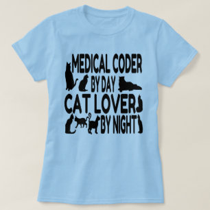 Cat Lover Medical Coder T-Shirt