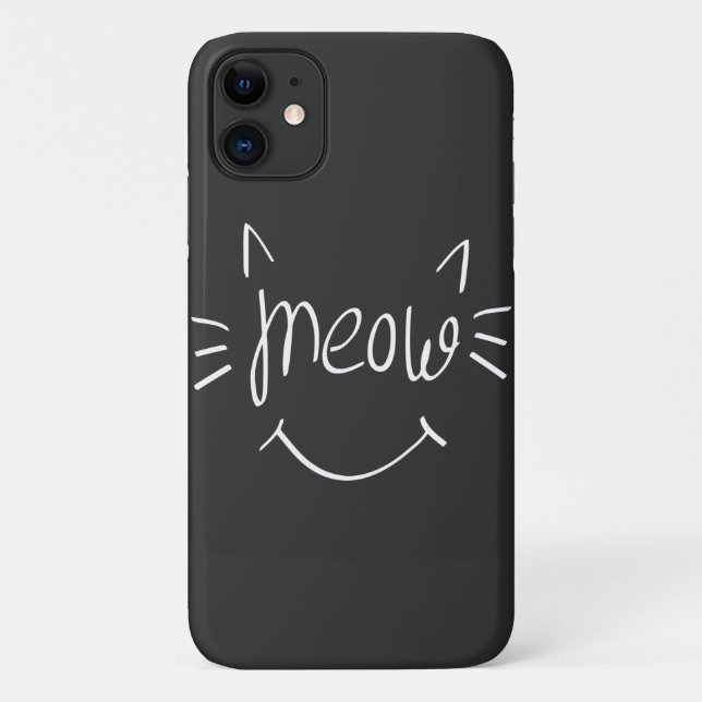 Cat Lover Meow Case-Mate iPhone Hülle (Rückseite)