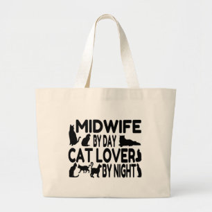 Cat Lover Midfrau Jumbo Stoffbeutel