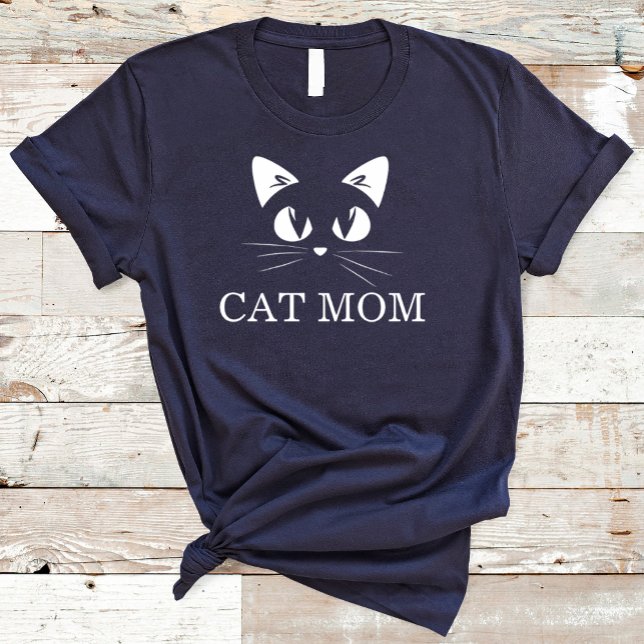 cat lover mom Cute Simple Design black T-Shirt (Von Creator hochgeladen)