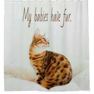 Cat Lover, Niedlich Kitten Meme, meine Babys haben Duschvorhang