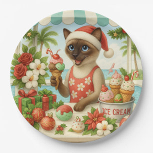 Cat Lover of Christmas im Juli Holiday thematisch Pappteller