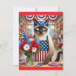 CAT Lover Party 4. Juli Unabhängigkeitstag Postkarte