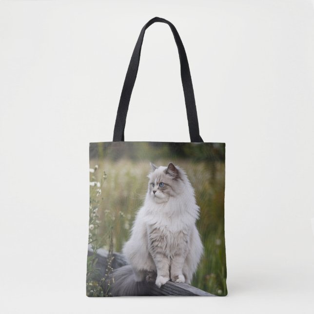 Cat Lover Personalisiert Foto Tasche (Vorderseite)