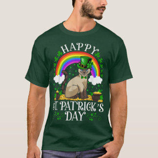 Cat Lover Rainbow Vintag Siam Cat St T-Shirt
