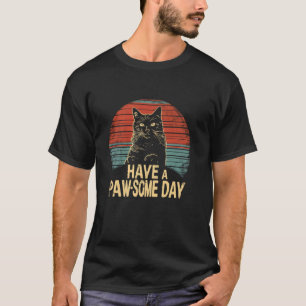Cat Lover Retro Funny 50er 60er 70er 80er Vintag P T-Shirt