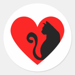 Cat Lover Runder Aufkleber