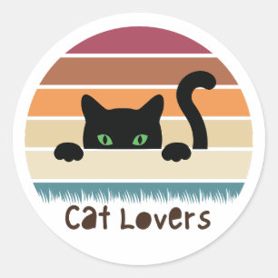 Cat Lover Runder Aufkleber