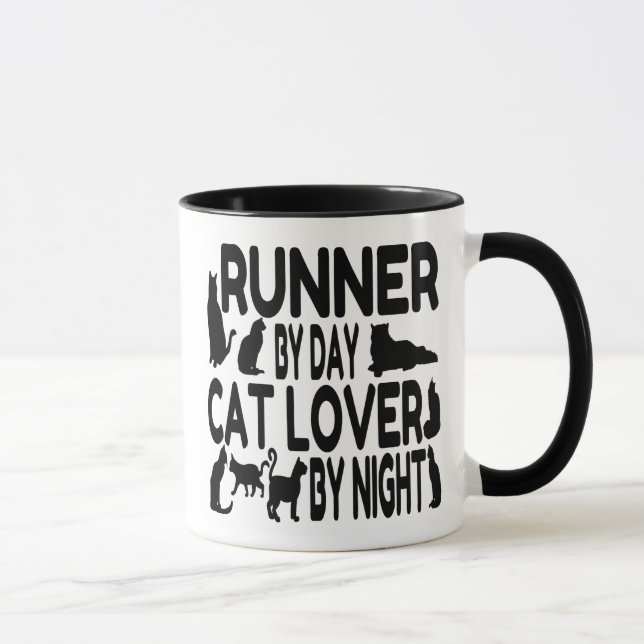 Cat Lover Runner Tasse (Rechts)