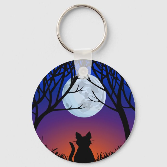 Cat Lover Schlüsselanhänger Fat Cat Key Ketten ind (Vorderseite)