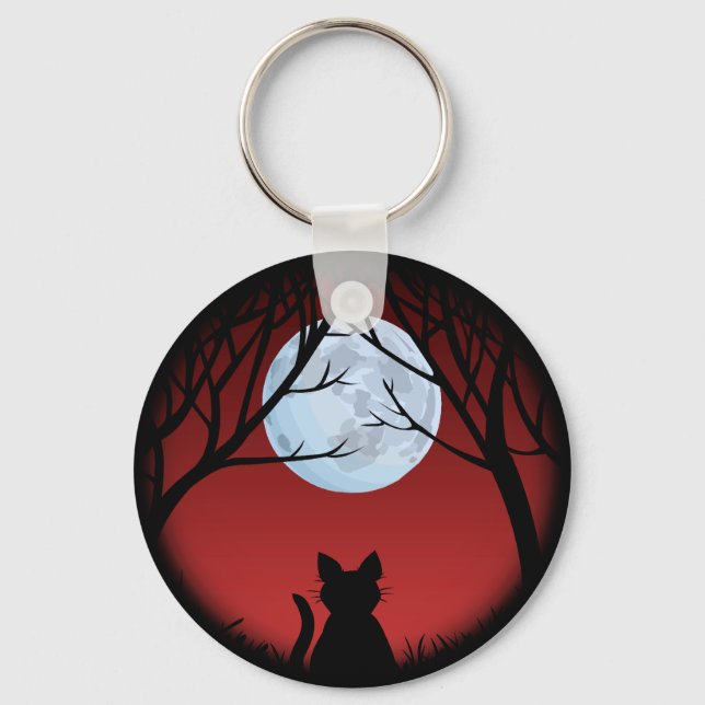 Cat Lover Schlüsselanhänger Fat Cat Key Ketten ind (Vorderseite)