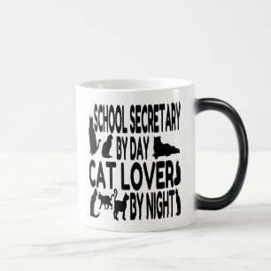 Cat Lover School Secretary Verwandlungstasse