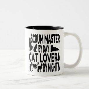 Cat Lover Scrum Master Zweifarbige Tasse