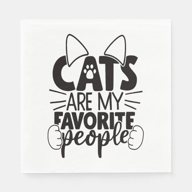 Cat Lover Serviette (Vorderseite)