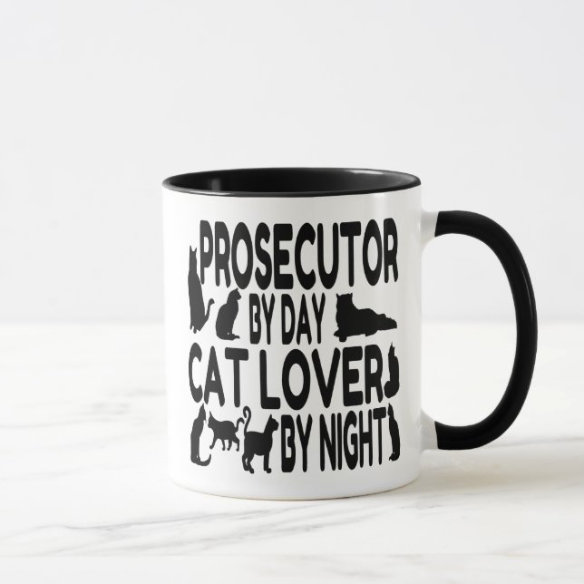 Cat Lover Staatsanwalt Tasse (Rechts)