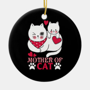 Cat Lover   Stolze Mutter Katze Keramik Ornament
