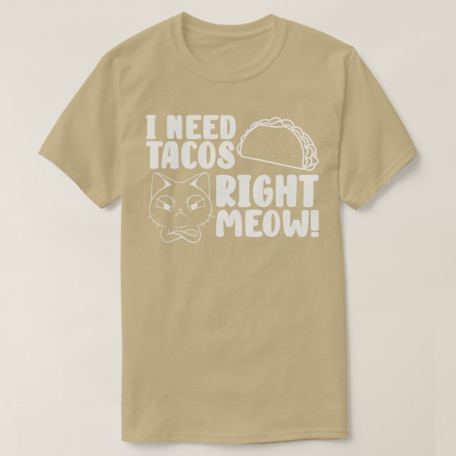 Cat Lover Tacos Kitten Taco T-Shirt (Design vorne)