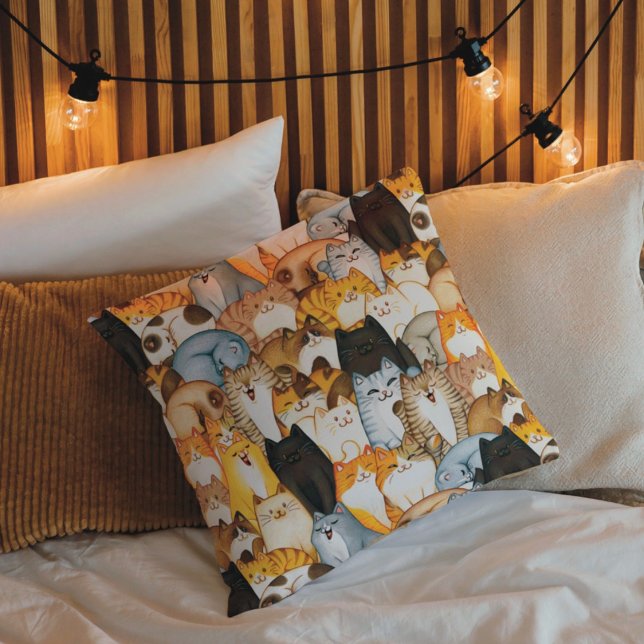 Cat Lover Throw Kissen (Von Creator hochgeladen)