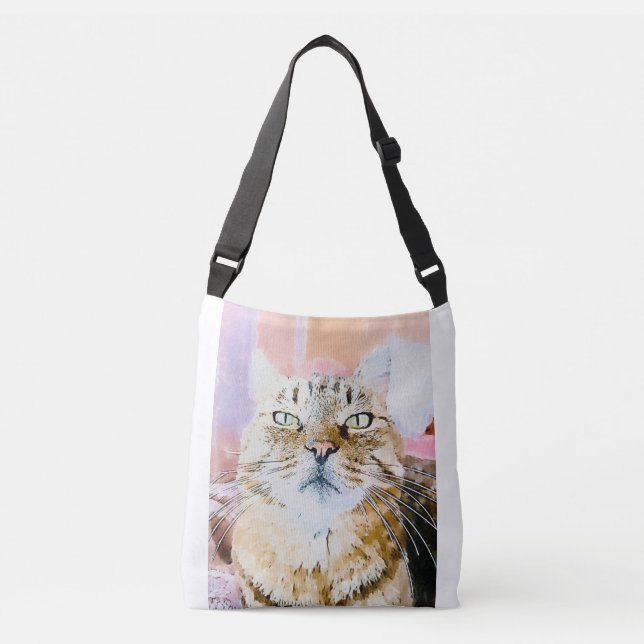 Cat Lover Tragetaschen Mit Langen Trägern (Vorderseite)
