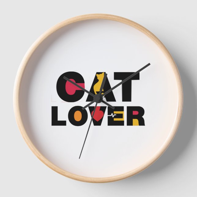 Cat Lover Uhr (Vorderseite)