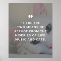 Cat Lover und Music Lover Inspiration Zitat