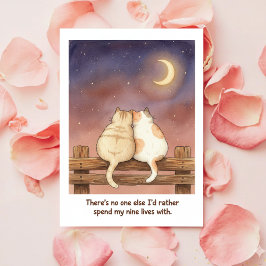 Cat Lover Valentine Card for My One and Only You Feiertagskarte