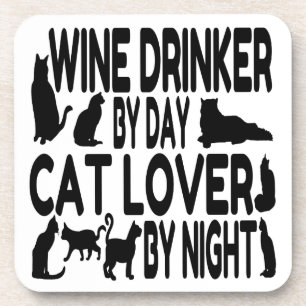 Cat Lover Wein Drinker Untersetzer