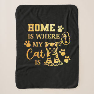 Cat Lover Zuhause ist, wo meine Katze ist Sherpadecke