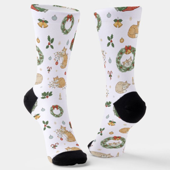 Cat Lover's Christmas Gift Socks Socken (Gewinkelt)