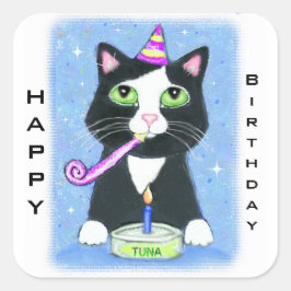 Cat Lover's Custom Happy Birthday Stickers