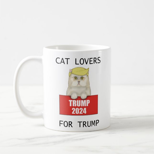 Cat Lovers für Trump Kaffeetasse (Links)