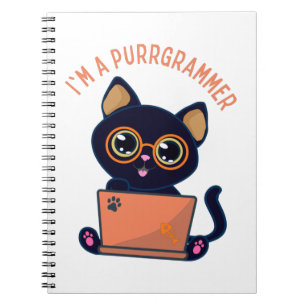 Cat Lovers Ich bin Programmierer Notizblock