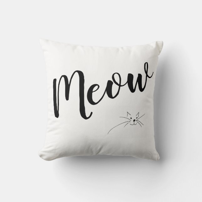 Cat Lover's Meow Kissen (Vorderseite)