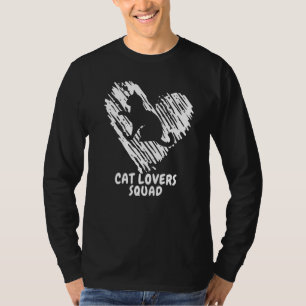 Cat Lovers Squad Niedlich Little Pet Kitten Silhou T-Shirt