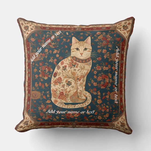 Cat Lover's Throw Kissen (Vorderseite)