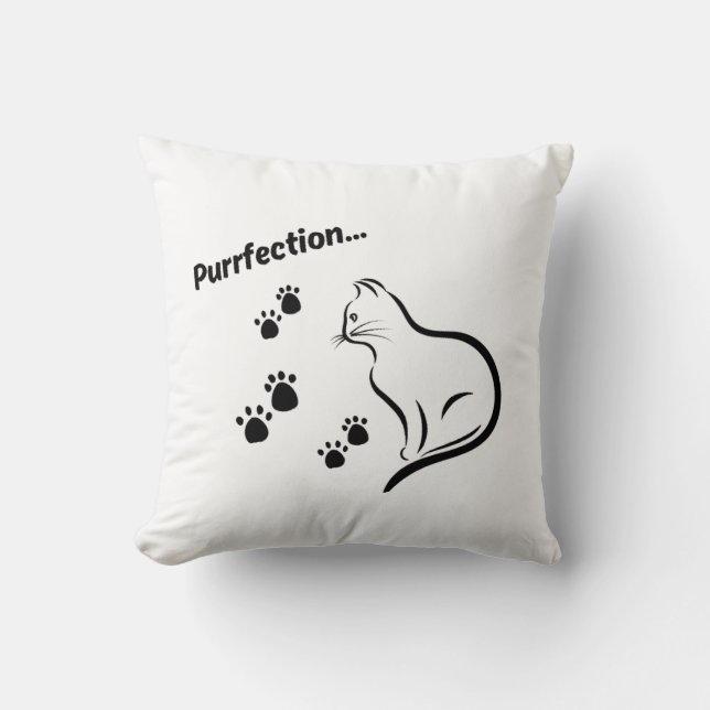 Cat Lovers Throw Kissen (Vorderseite)