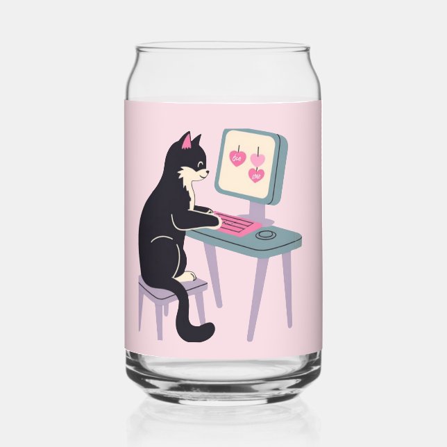 Cat lovers Tuxedo Cat Dosenglas (Rückseite)