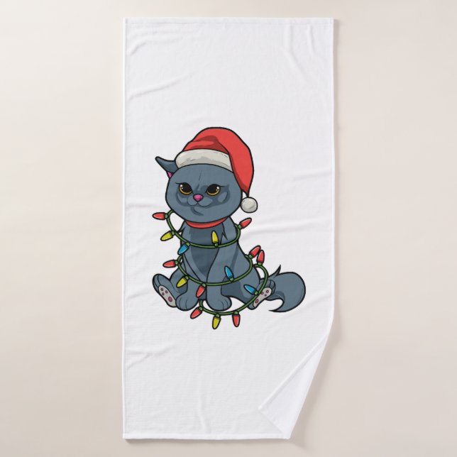 Cat Lovers Weihnachtsgeschenk Kitten Weihnachten W Badehandtuch (Badehandtuch)