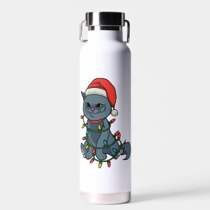 Cat Lovers Weihnachtsgeschenk Kitten Weihnachten W Trinkflasche