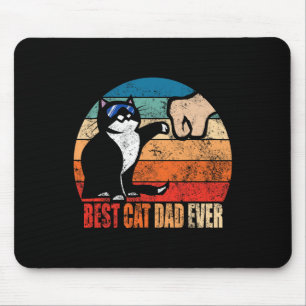 Cat Loving Daddy Vathers Day Gift Mens None Best C Mousepad